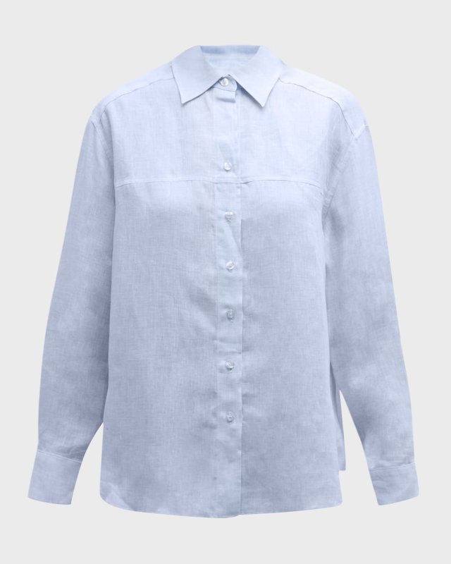 Niko Linen Chambray Boyfriend Shirt
